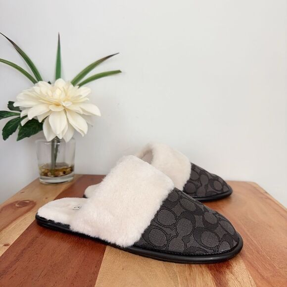 NWT Coach Zena Slipper In Signature Jacquard size US7 - Picture 5 of 6